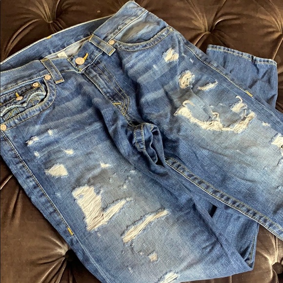 ripped true religion jeans
